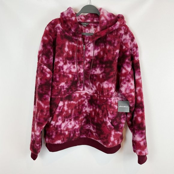 Eddie Bauer We Wander Fleece 1/2-Zip Hoodie Desert Pink XL - Picture 1 of 9